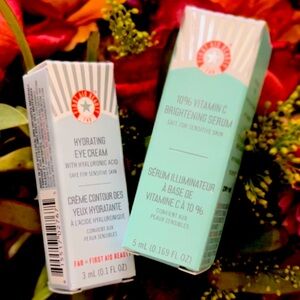 First Aid Beauty Hydrating Eye Cream and 10% Vitamin C Brightening Serum